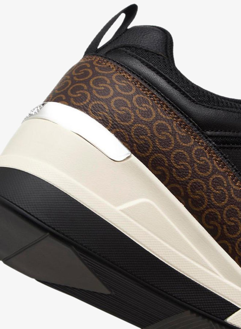 Celeste Women Monogram Print Ankle Sneakers - Image 5